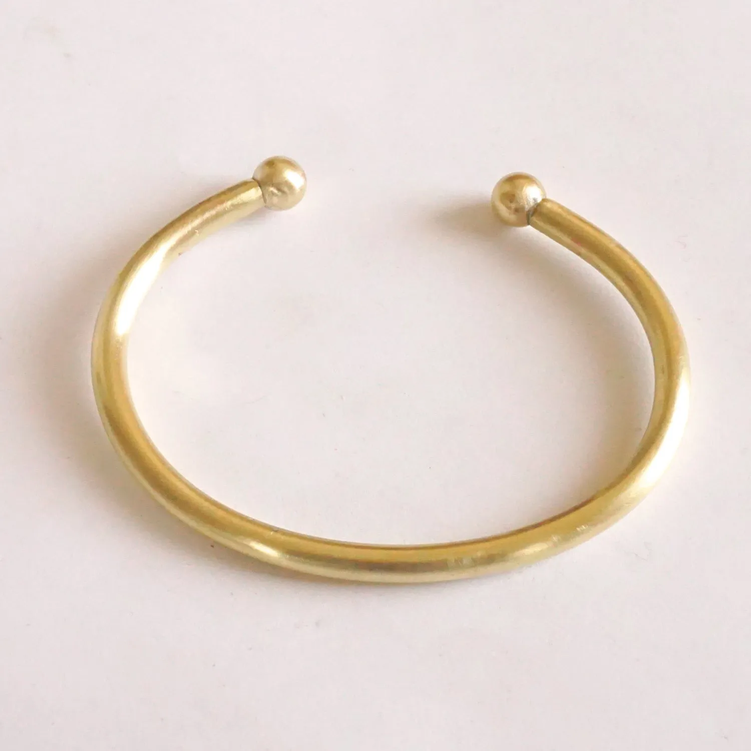 Torque Cuff Bracelet: Stylish Brass or Sterling Silver Jewelry 0198