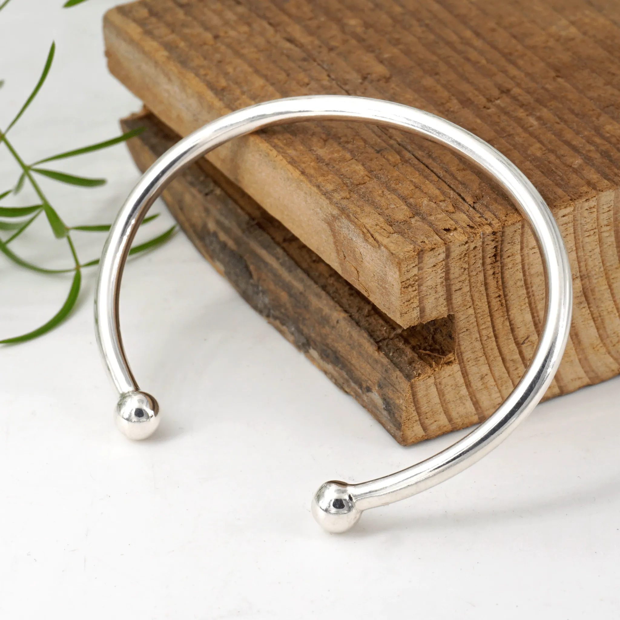 Torque Cuff Bracelet: Stylish Brass or Sterling Silver Jewelry 0198