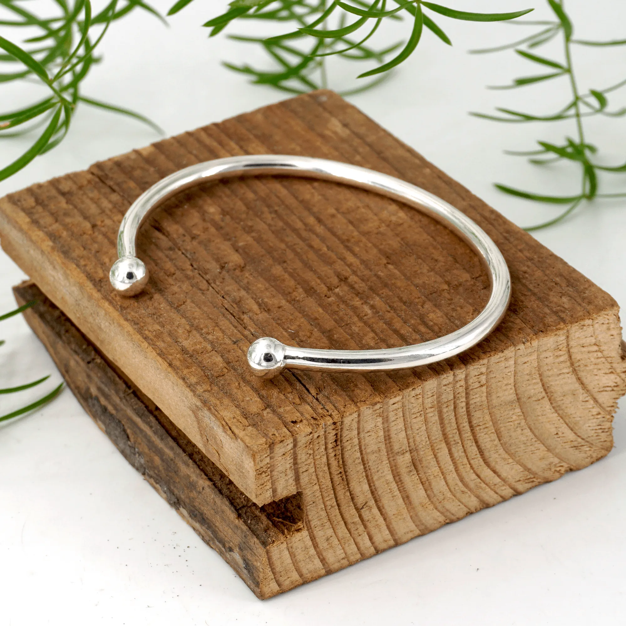 Torque Cuff Bracelet: Stylish Brass or Sterling Silver Jewelry 0198