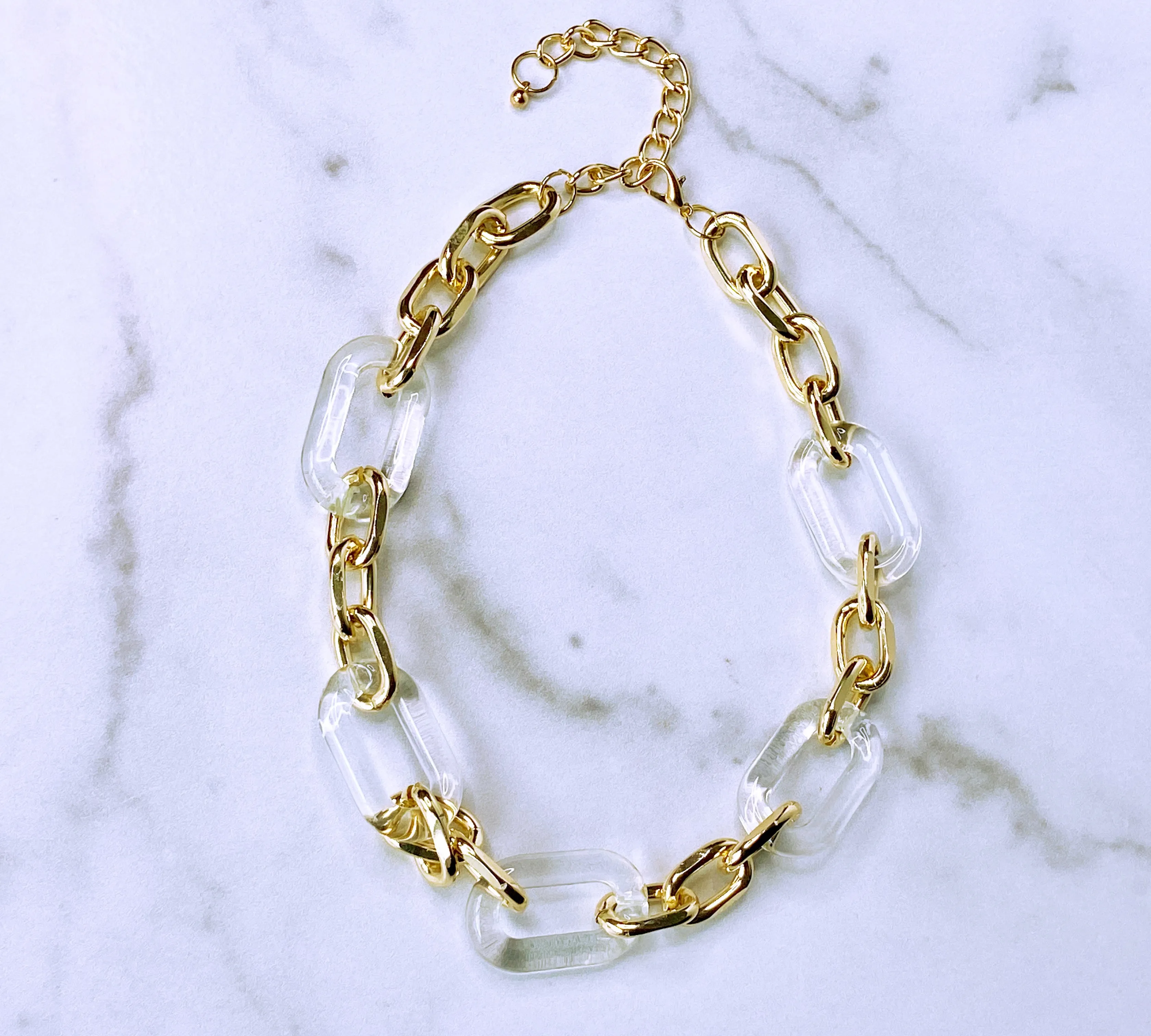 Two Tone Chain Link Necklace
