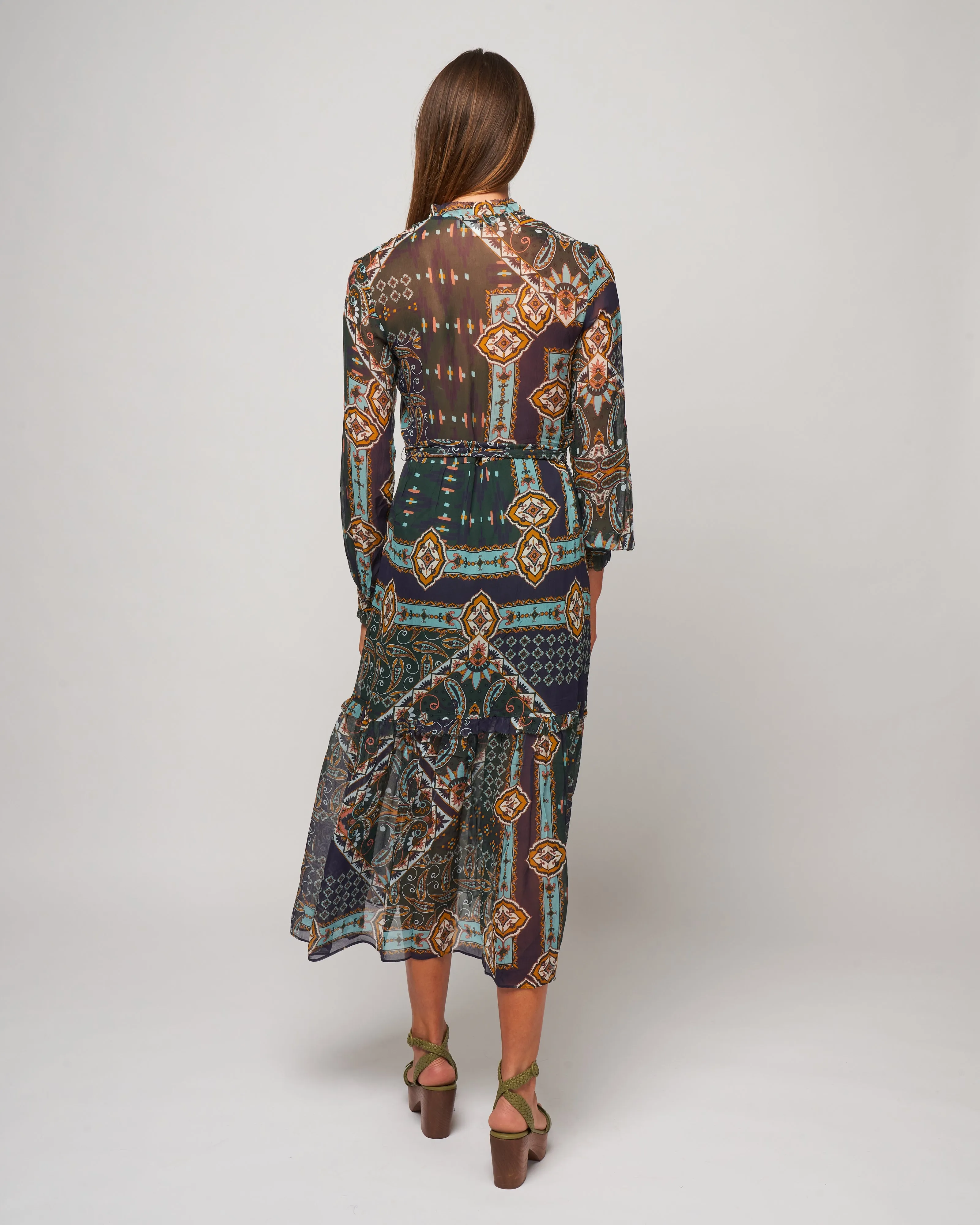 verity dress - pandora patchwork gables rain