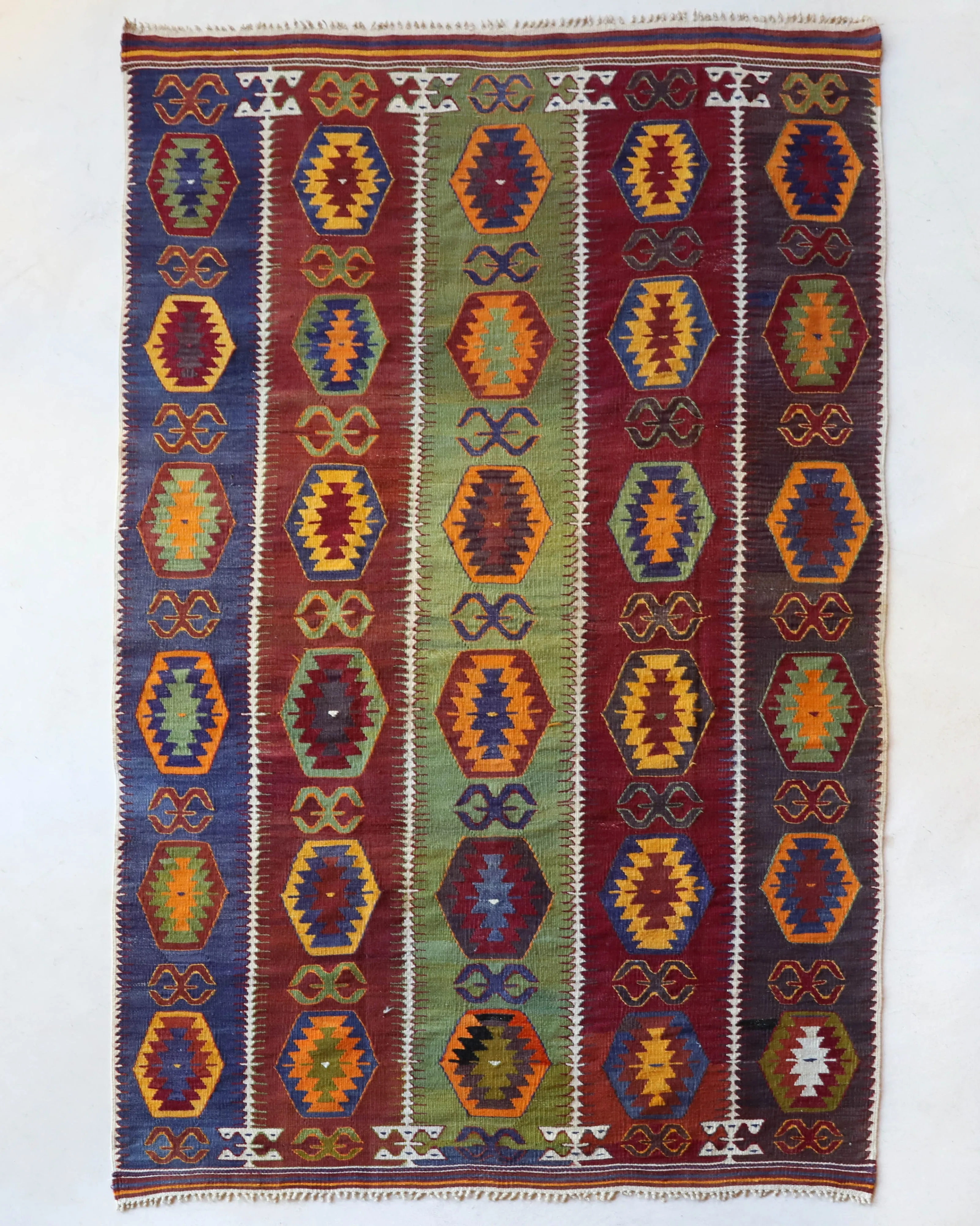 Vintage Antalya Barak Kilim Rug 5'5"x9'3"