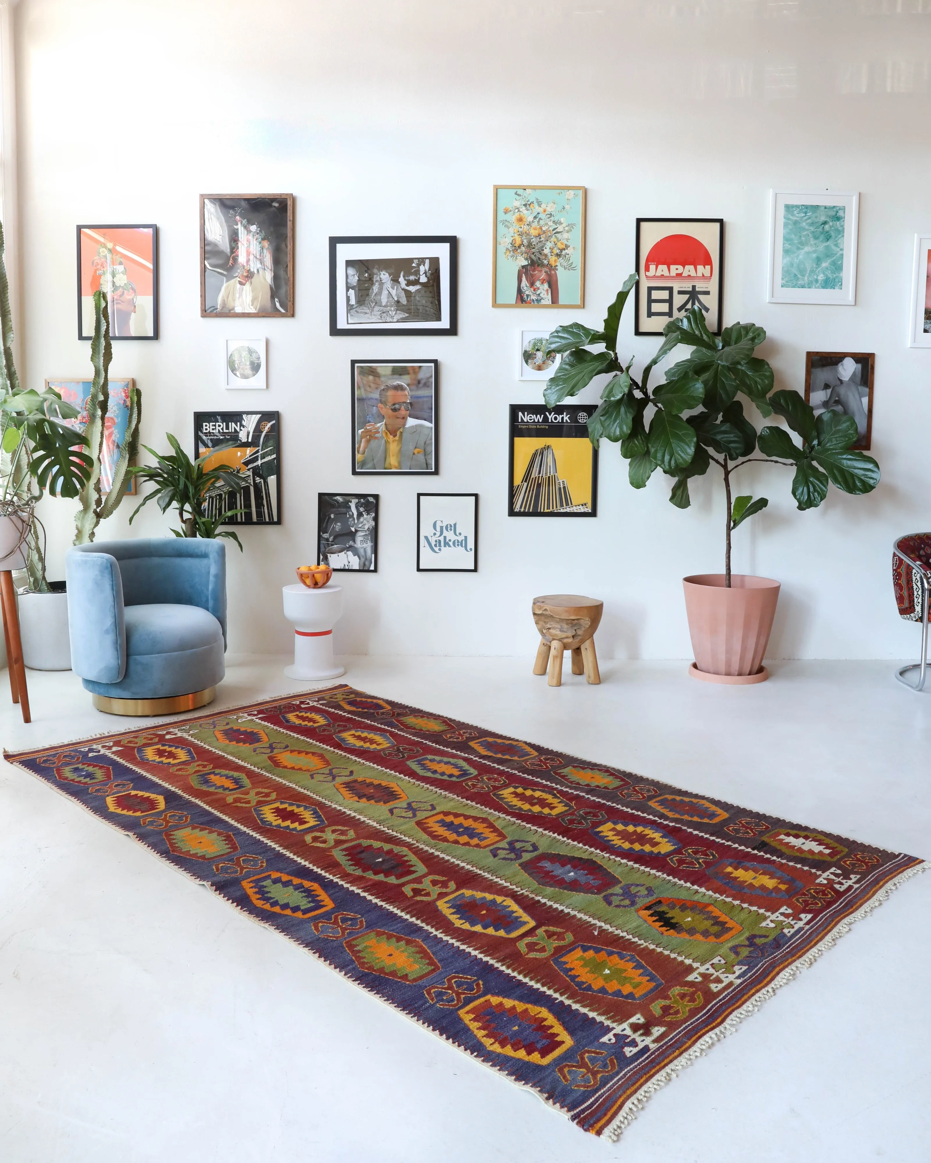 Vintage Antalya Barak Kilim Rug 5'5"x9'3"