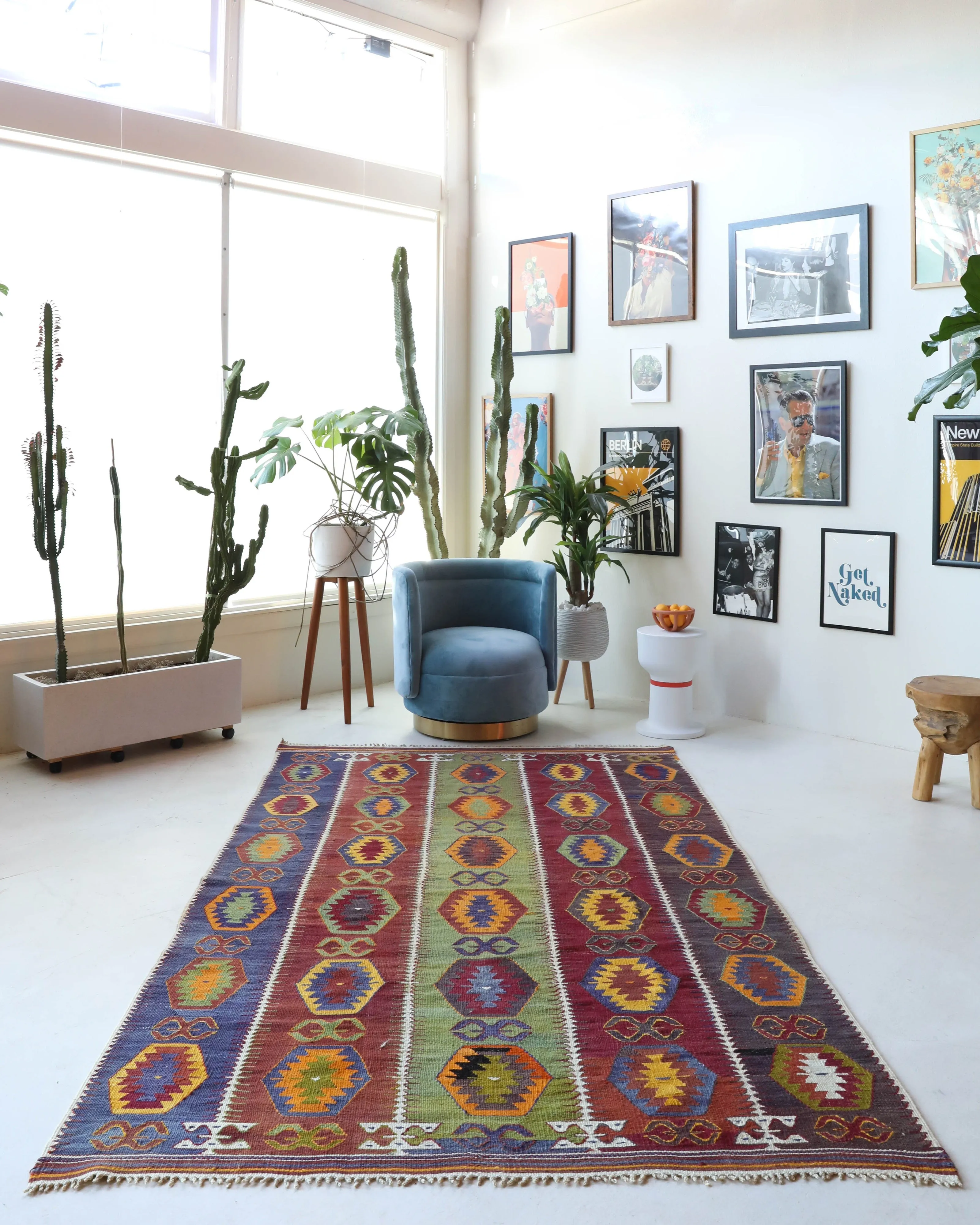 Vintage Antalya Barak Kilim Rug 5'5"x9'3"