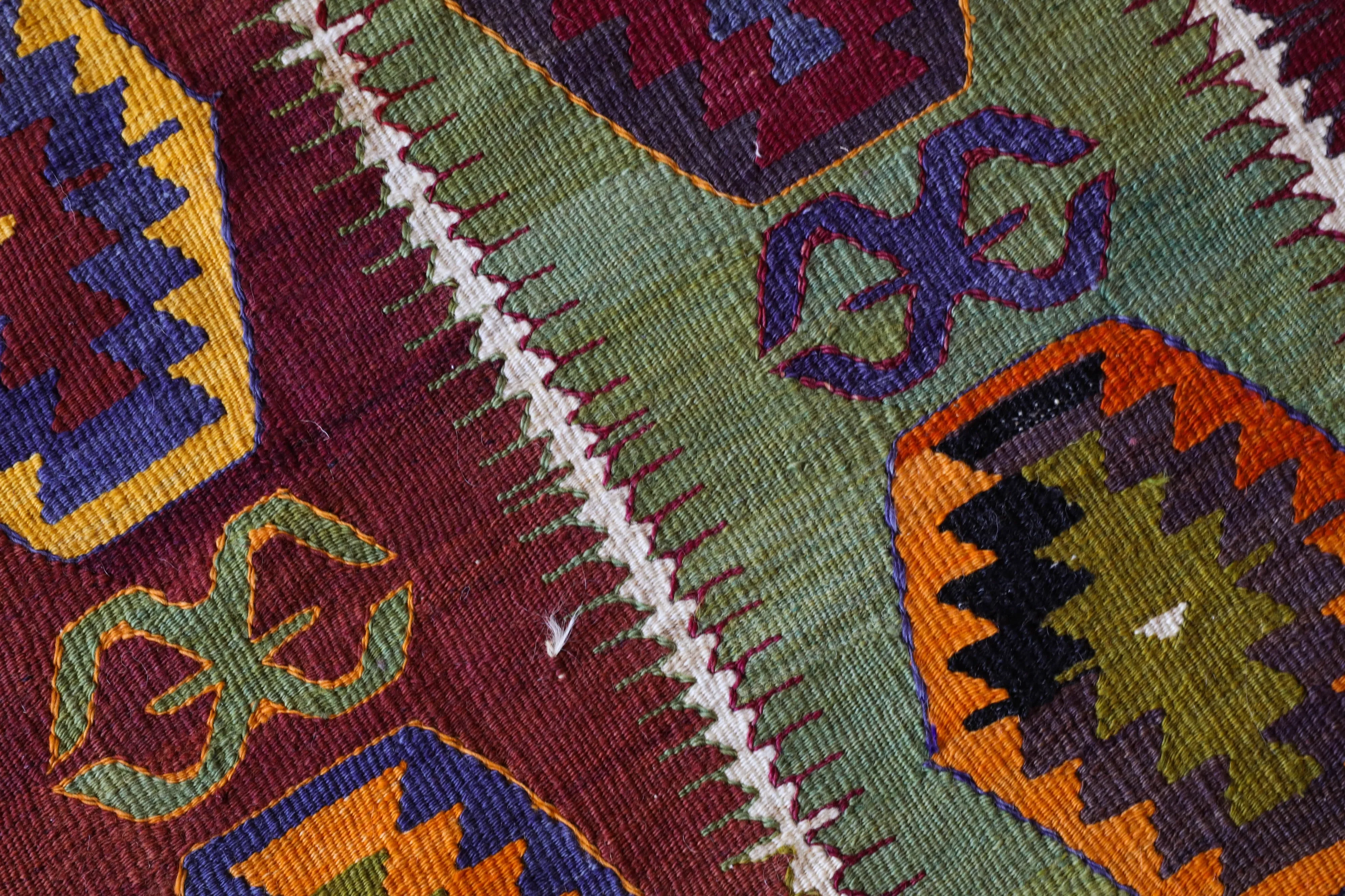 Vintage Antalya Barak Kilim Rug 5'5"x9'3"