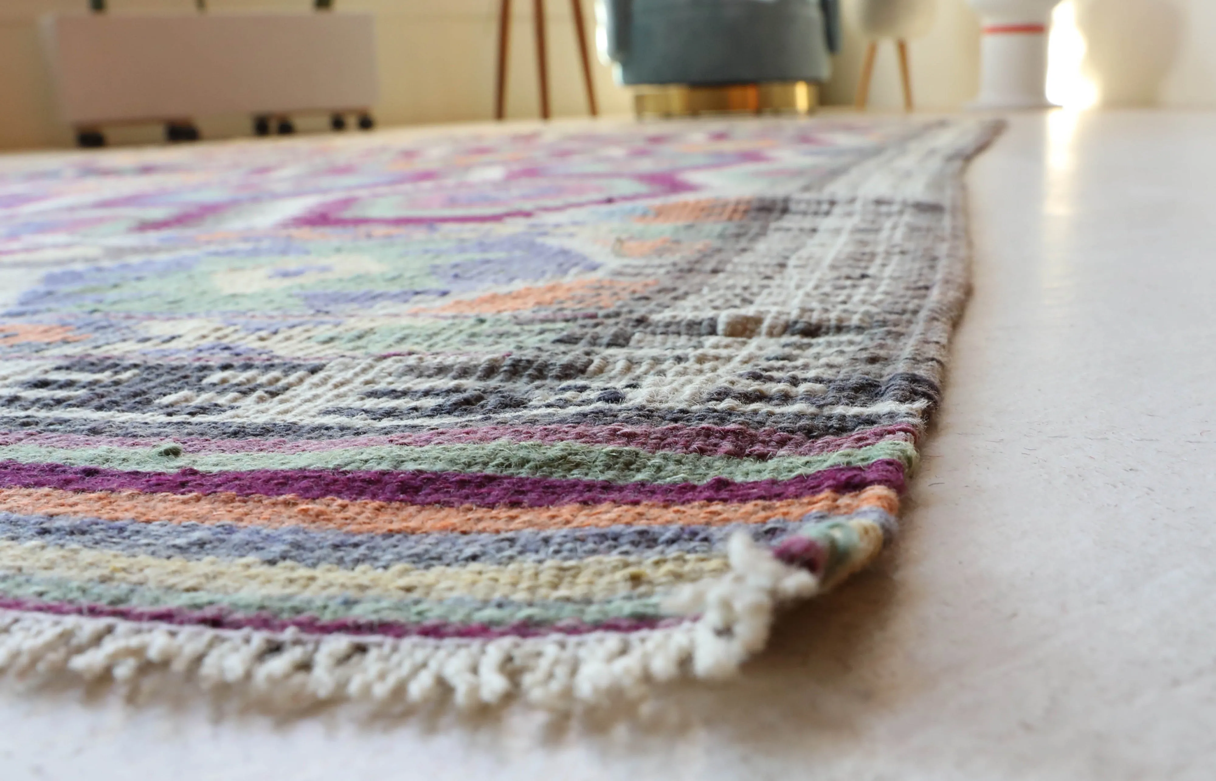 Vintage Antalya Barak Kilim Rug 5'9"x8'2"