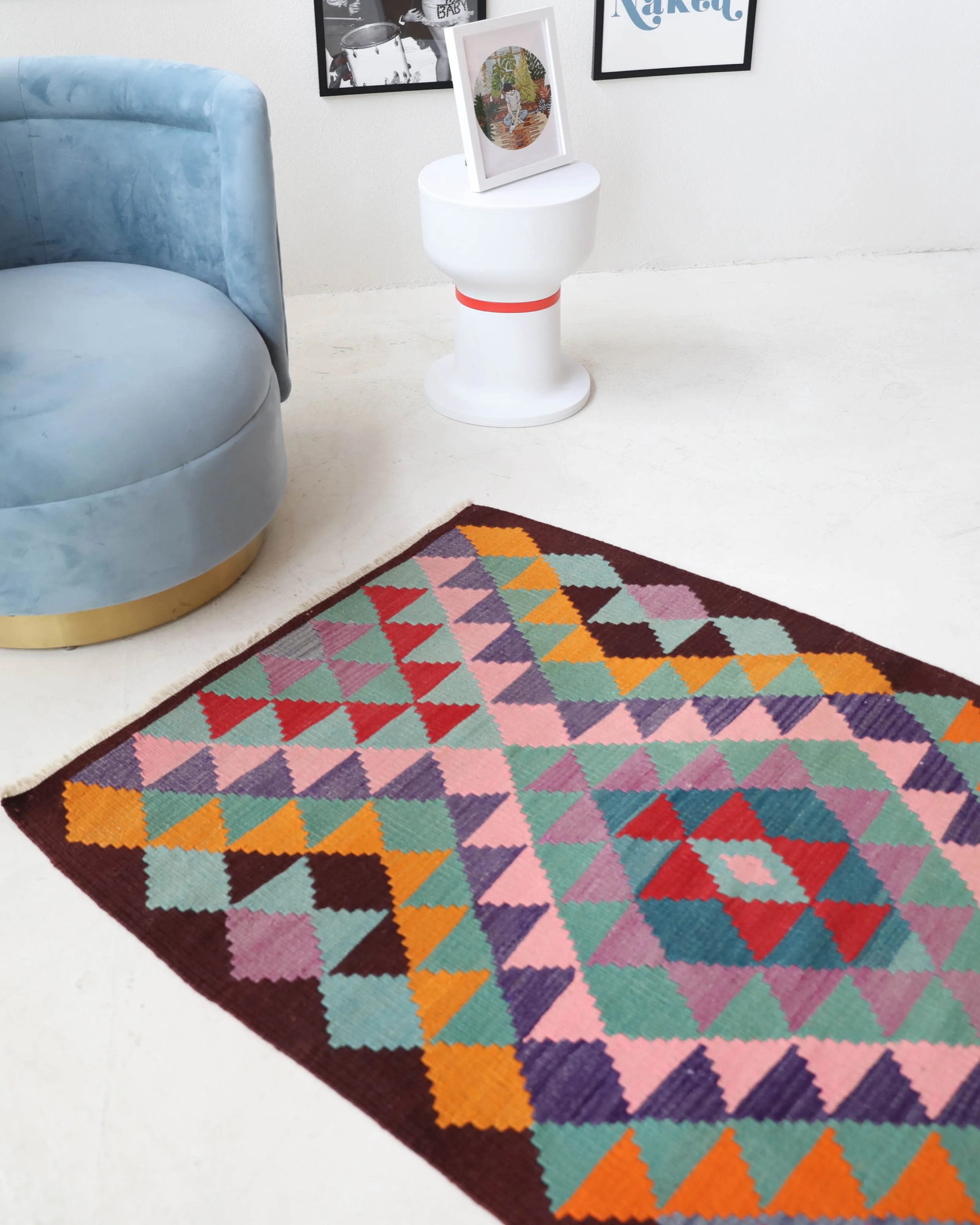 Vintage Antalya Kilim Rug 3'3"x4'9"