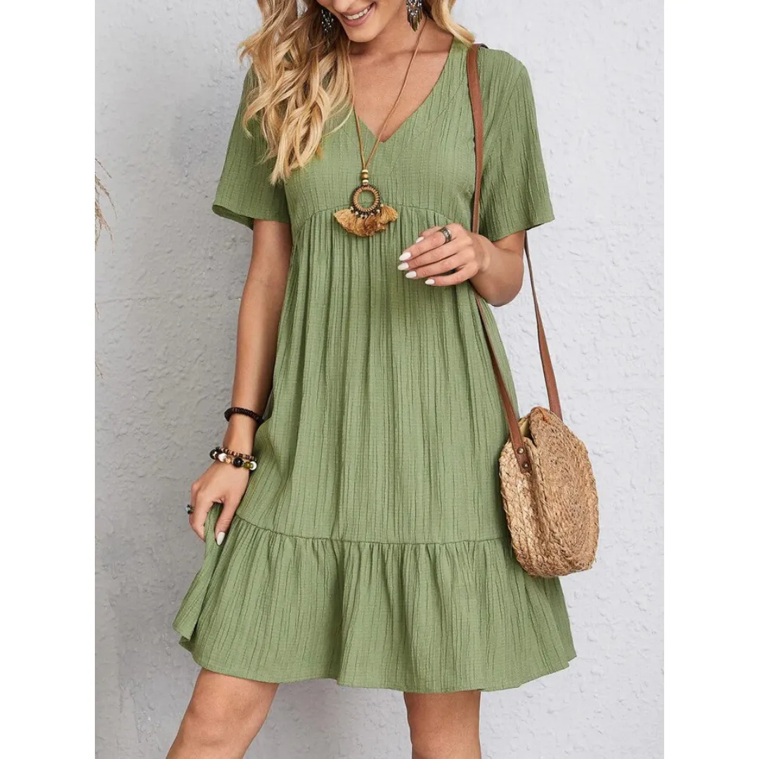 Women's Boho Short Sleeve Summer Dress | Mini