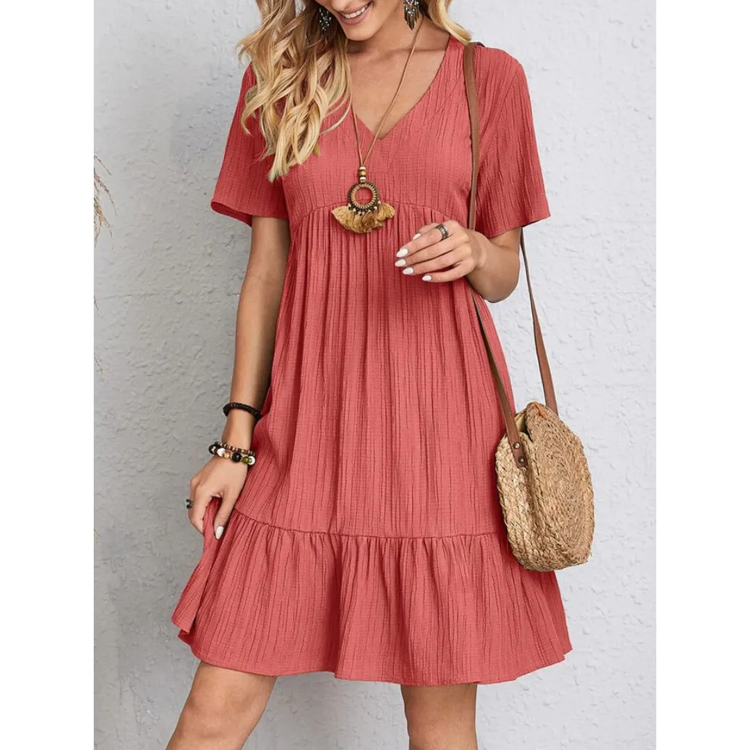 Women's Boho Short Sleeve Summer Dress | Mini