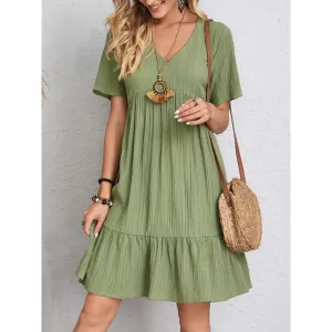 Women's Boho Short Sleeve Summer Dress | Mini