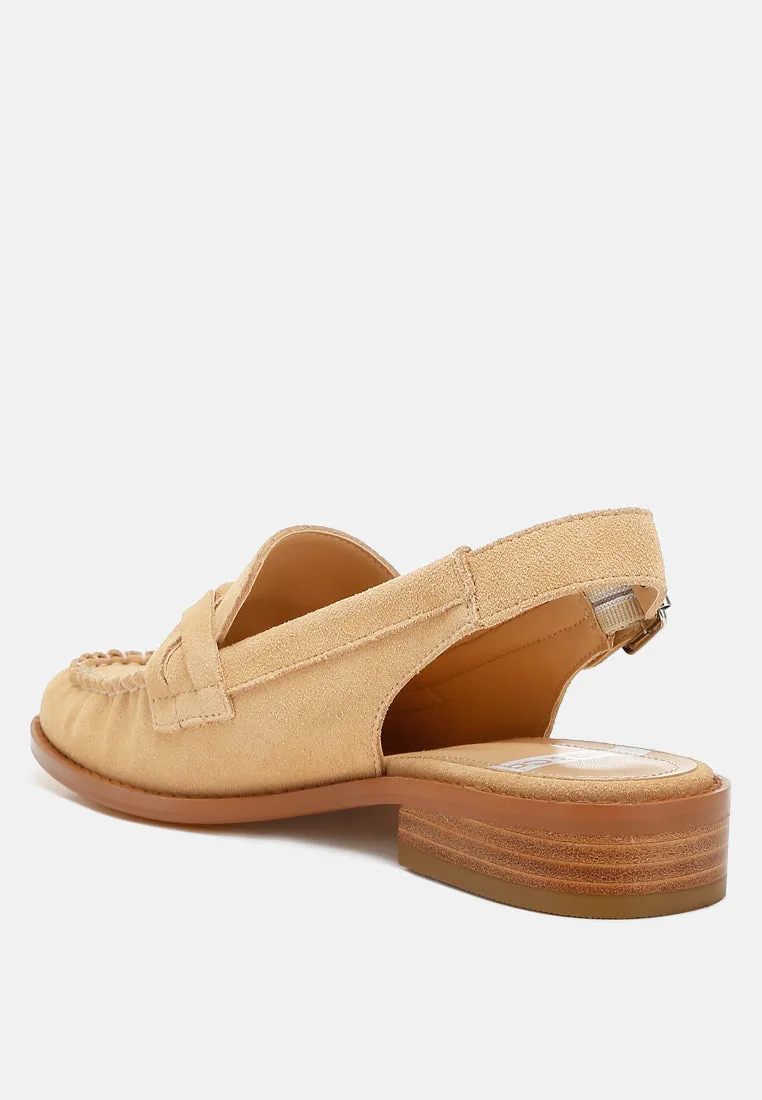Woven Strap Slingback Loafers By Ruw