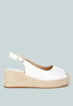 Yarael Croco Peep Toe Wedges